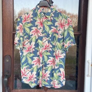Faherty‎ Tropical / Hawaiian Linen & Rayon Shirt! Size XXL